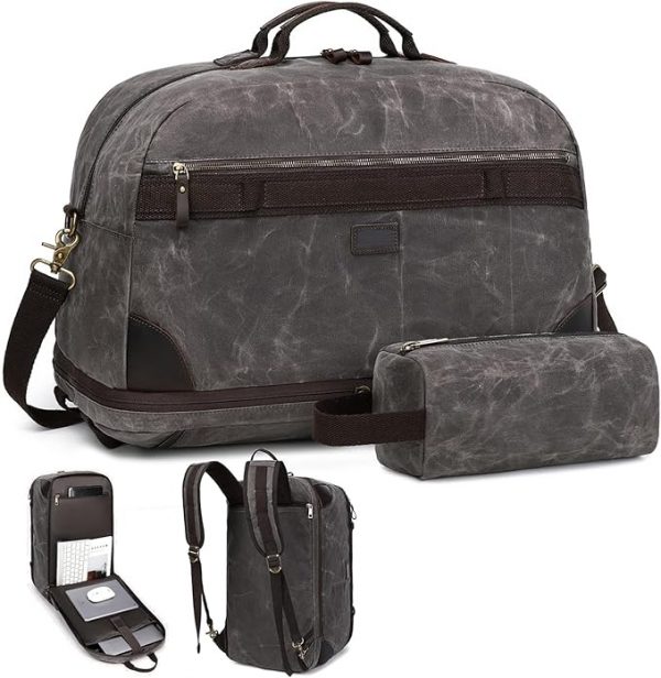Waxed Canvas Duffel Bag for Travel
