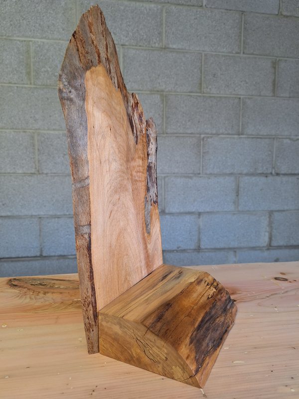 Natural Michigan Shaped Live Edge Bookend - Image 3